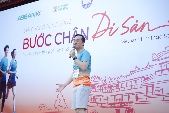 Ông Phạm Duy Hiếu, Tổng giám đốc ABBank chia sẻ tại sự kiện Giải chạy ở Cố đô Huế. Ảnh: ABBank