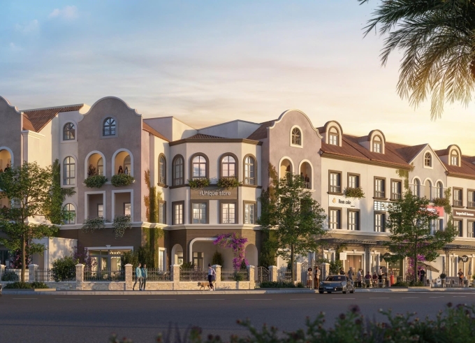 Phối cảnh dãy shophouse tại phân khu Vista Palma. Ảnh: SJ Group