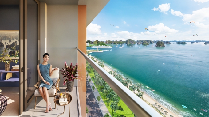 Tầm nhìn hướng vịnh từ Sun Centro Town - tổ hợp căn hộ cao cấp nằm trong Sun Elite City. Ảnh: Sun Property