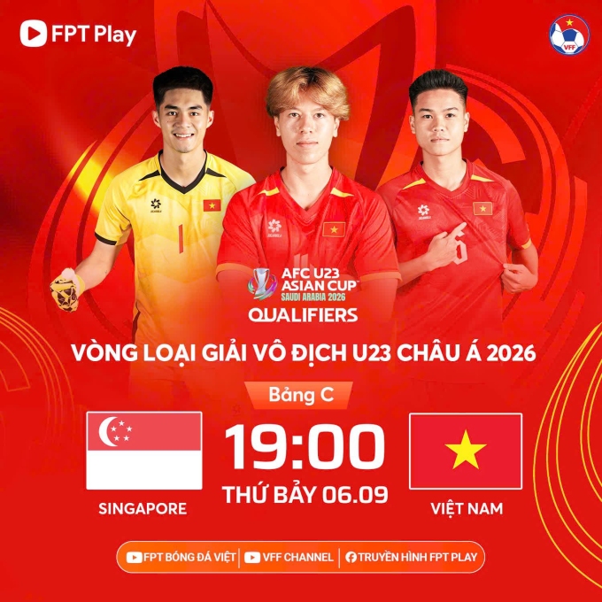 Việt Nam – Singapore: Chạy đà cho chiếc vé U23 châu Á 2026 - 1