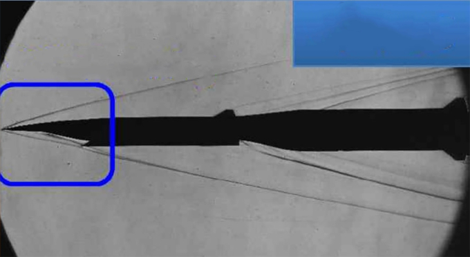 Tên lửa hành trình siêu vượt âm Hycore trong thử nghiệm đường hầm gió. Ảnh: X/mason 8718
