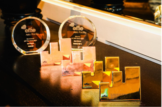 Các giải thưởng đội ngũ marketing VinFast nhận được tại APAC Effie Awards 2025. Ảnh: VinFast