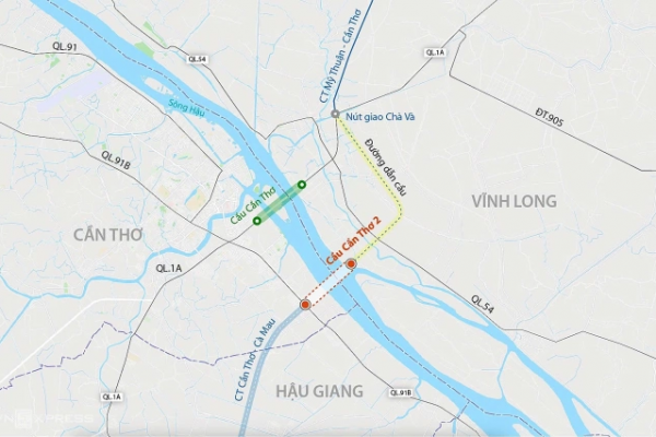 Cầu Cần Thơ 2: Hai phương án xây dựng khả thi
