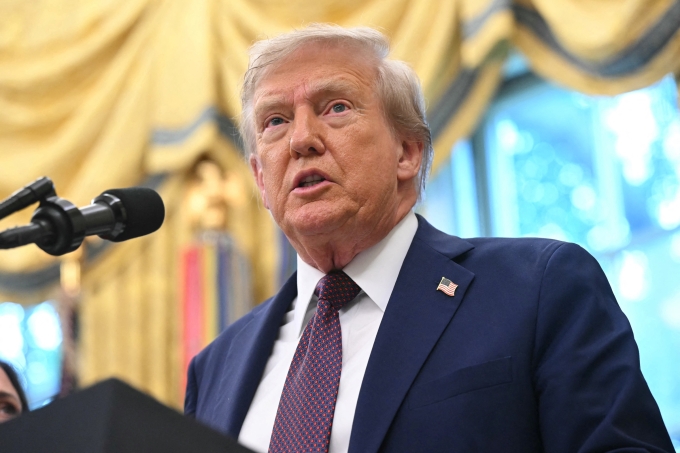 Tổng thống Mỹ Donald Trump phát biểu tại Phòng Bầu dục ở Nhà Trắng, thủ đô Washington, ngày 2/9. Ảnh: AFP