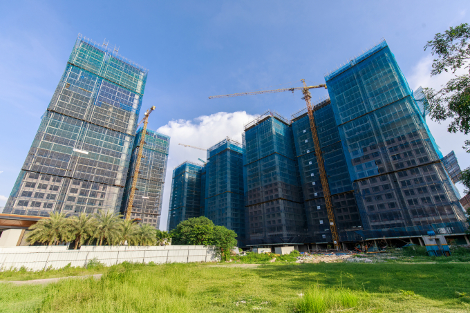 Hanoi Melody Residences vừa cất nóc tòa đầu tiên. Ảnh:HMR