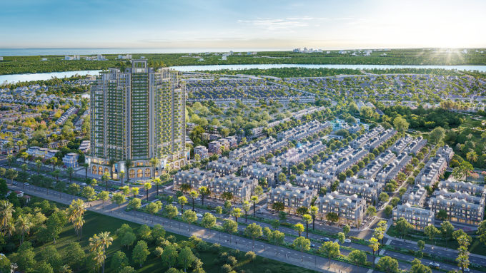 The Campus 2 tiếp giáp đại lộ Nguyễn Sỹ Sách rộng 70 m. Ảnh: Ecopark