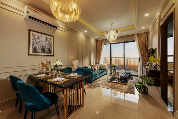 Phối cảnh bên trong căn hộ tại Hanoi Melody Residences. Ảnh: HMR