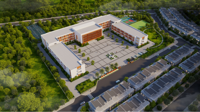 Trường nằm giữa đại công viên xanh Eco Central Park. Ảnh: FPT