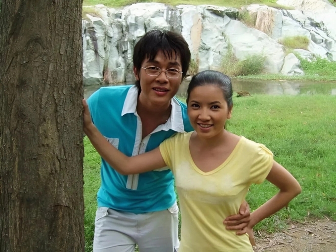 Hình ảnh Hòa Hiệp - Ngọc Trinh trong giai đoạn đầu theo nghề diễn viên. Ảnh: Hòa Hiệp cung cấp