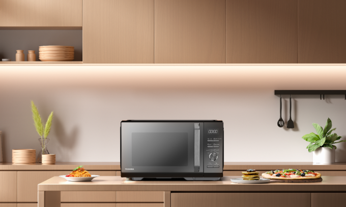 Lò vi sóng MW3-AC27PE(BM)VN được chế tác theo tinh thần Takumi (tinh tế kiểu Nhật). Ảnh: Toshiba