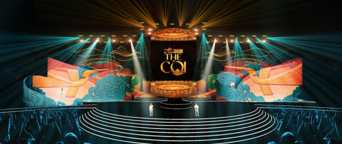 Hình tượng Trống Đồng và Chim Lạc xuất hiện tại La Tiên Show: The Cội. Ảnh: Tập đoàn KDI