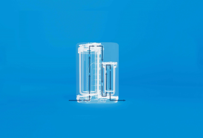 Mô tả lõi lọc bên trong máy New eSpring. Ảnh: Amway