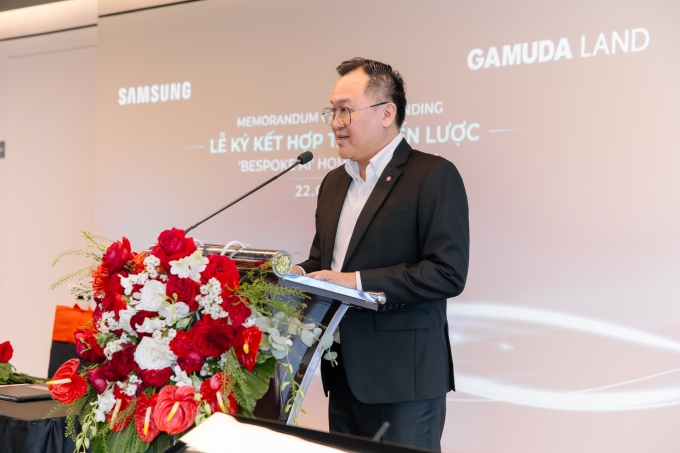 Ông Angus Liew, Chủ tịch Hội đồng thành viên Gamuda Land Việt Nam phát biểu tại sự kiện. Ảnh: Gamuda Land
