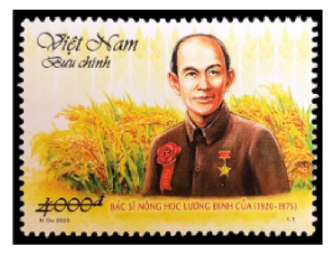 Tem bác sĩ nông học Lương Định Của. Ảnh: BĐVN