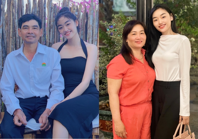 Yến Nhi chụp ảnh kỷ niệm bên bố mẹ. Ảnh: Nhân vật cung cấp