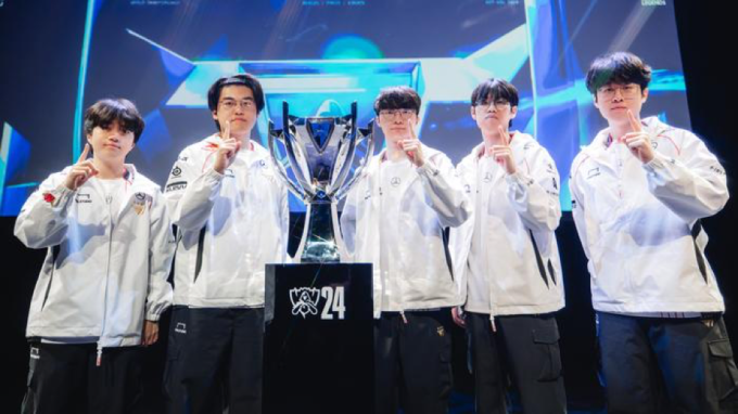 Đội tuyển T1 vô địch Chung kết thế giới 2024. Ảnh: Riot Games