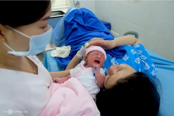 Một em bé chào đời tại Bệnh viện Từ Dũ. Ảnh:Thi Quân
