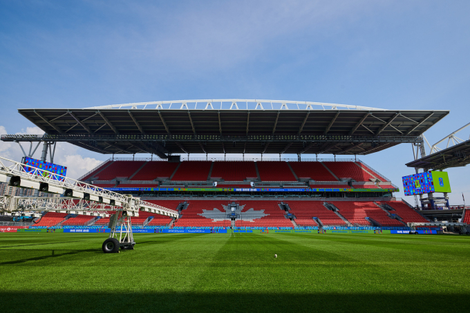 Sân vận động BMO ở Toronto, Canada trong quá trình nâng cấp chuẩn bị cho World Cup 2026. Ảnh: AP