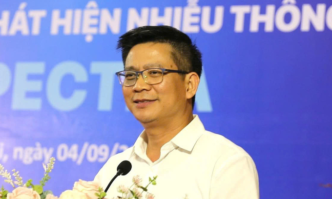 Cục trưởng Tần số vô tuyến điện Lê Văn Tuấn phát biểu tại sự kiện. Ảnh: Cục TSVTĐ