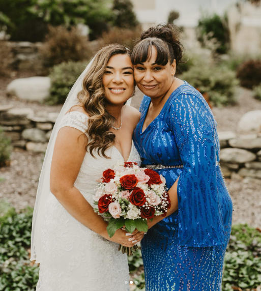 Mẹ con Luz và Delimar trong đám cưới năm 2018. Ảnh: Instagram