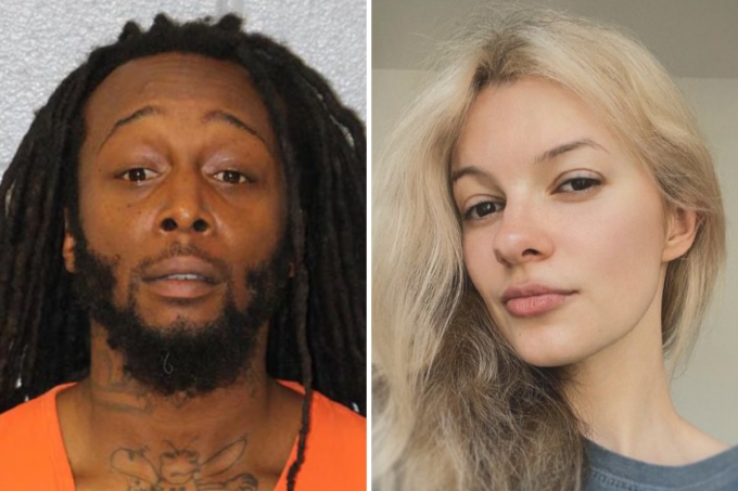 Decarlos Brown Jr. (trái) và người mẫu Ukraine Iryna Zarutska. Ảnh: Newsweek