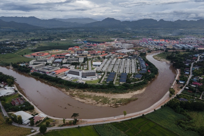 Trung tâm KK Park ở biên giới Myanmar với Thái Lan. Ảnh: Guardian