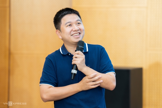 KOL Huy NL (Nguyễn Lạc Huy) Giám đốc Công ty Schannel hưởng ứng sân chơi Vietnam iContent 2025, tại lễ công bố chương trình ở Hà Nội hôm 10/9. Ảnh: Tùng Đinh