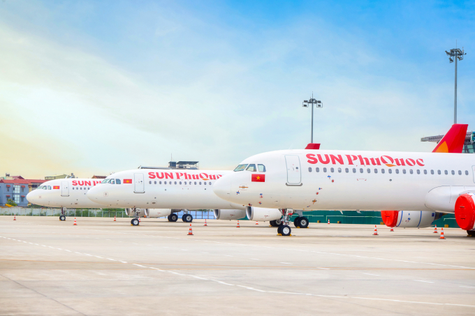 Ba tàu bay của Sun PhuQuoc Airways. Ảnh: Sun Group