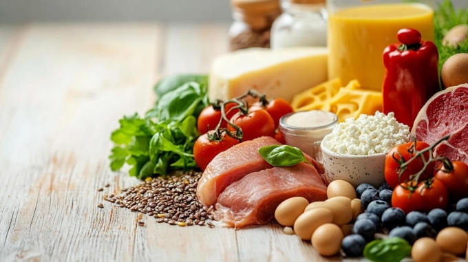 Mẹ nên chọn lựa đa dạng các loại thực phẩm từ nhiều nguồn khác nhau giúp trẻ hấp thu sắt tốt đa. Ảnh: Vecteezy