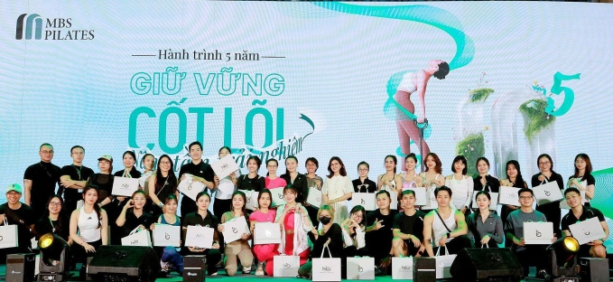 MBS Pilates Fest 2025 thu hút hàng trăm hội viên, huấn luyện viên, khách mời và HIBI Sports đồng hành. Ảnh: MBS Pilates