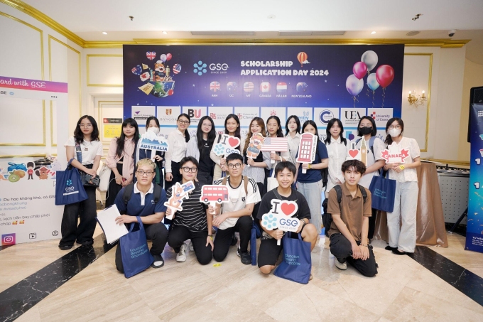 Học sinh tham gia sự kiện ứng tuyển học bổng 2024 của GSE. Ảnh: GSE