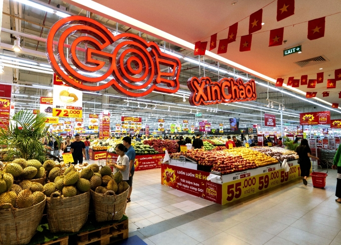 Các loại trái cây được trưng bày bắt mắt tại GO!. Ảnh: Central Retail Việt Nam