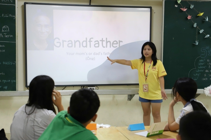Trang dạy tiếng Anh miễn phí cho học sinh. Ảnh: Nhân vật cung cấp