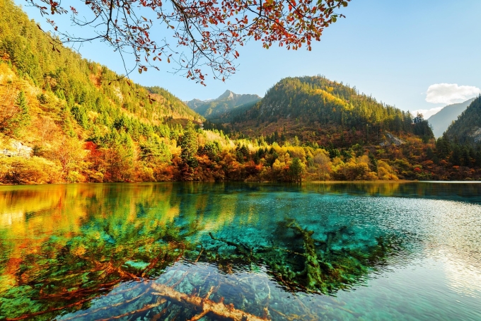 Mùa thu ở Cửu Trại Câu, Trung Quốc. Ảnh: Pixabay