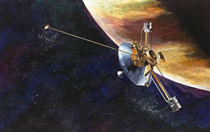 Mô phỏng tàu Pioneer 10. Ảnh: NASA