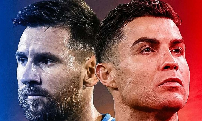 Ronaldo (phải) giữ vững vị thế VĐV kiếm nhiều tiền nhất hành tinh, ngày càng vượt trội so với Messi. Ảnh: Sportskeeda