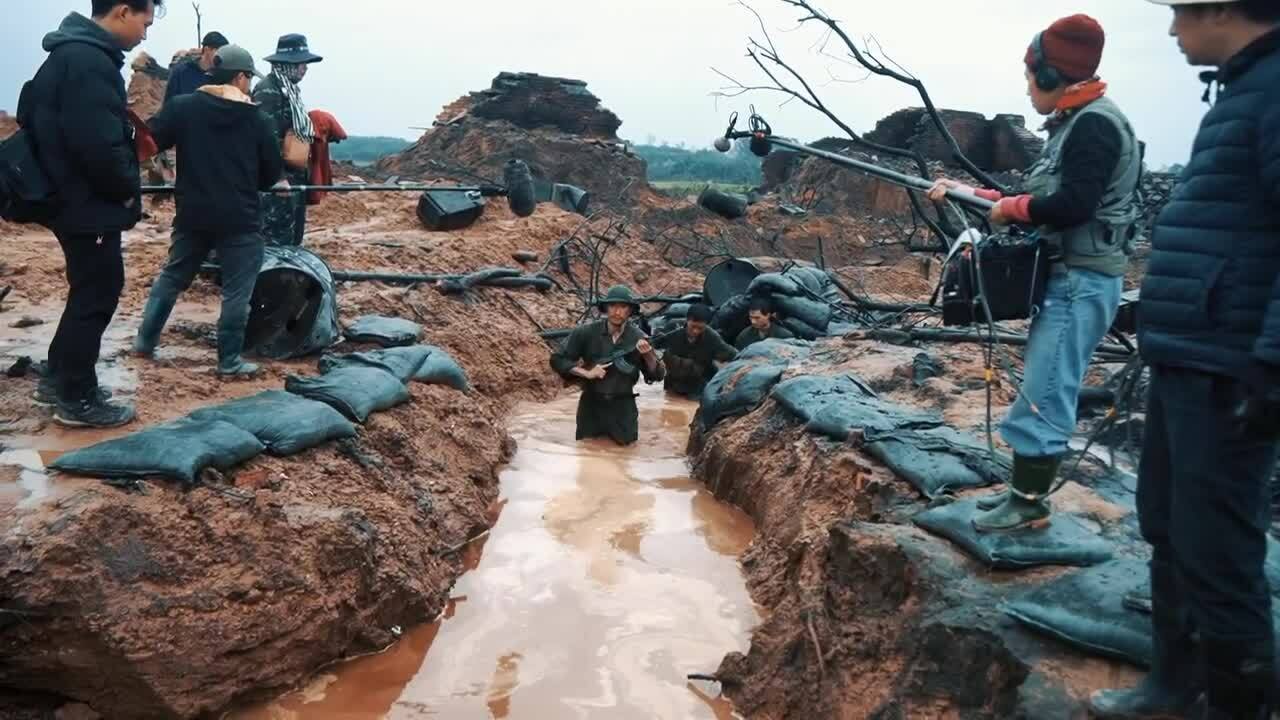 Một cảnh hậu trường trong 