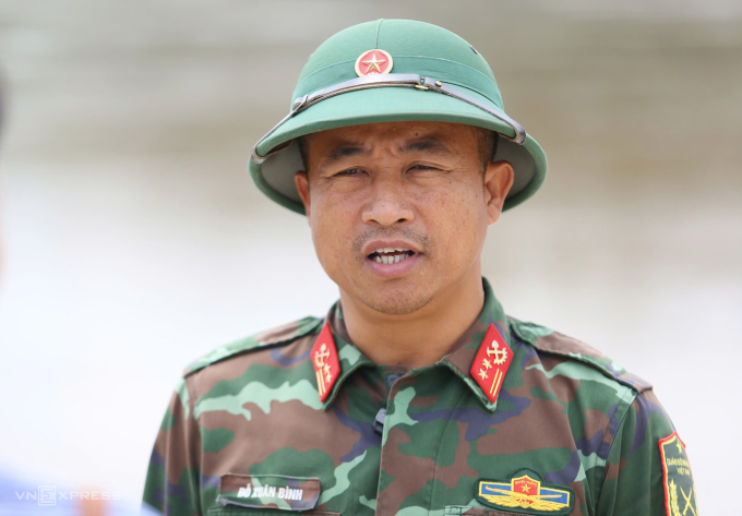 Trung tá Đỗ Xuân Bình, Lữ đoàn Công binh 249. Ảnh: Phạm Chiểu
