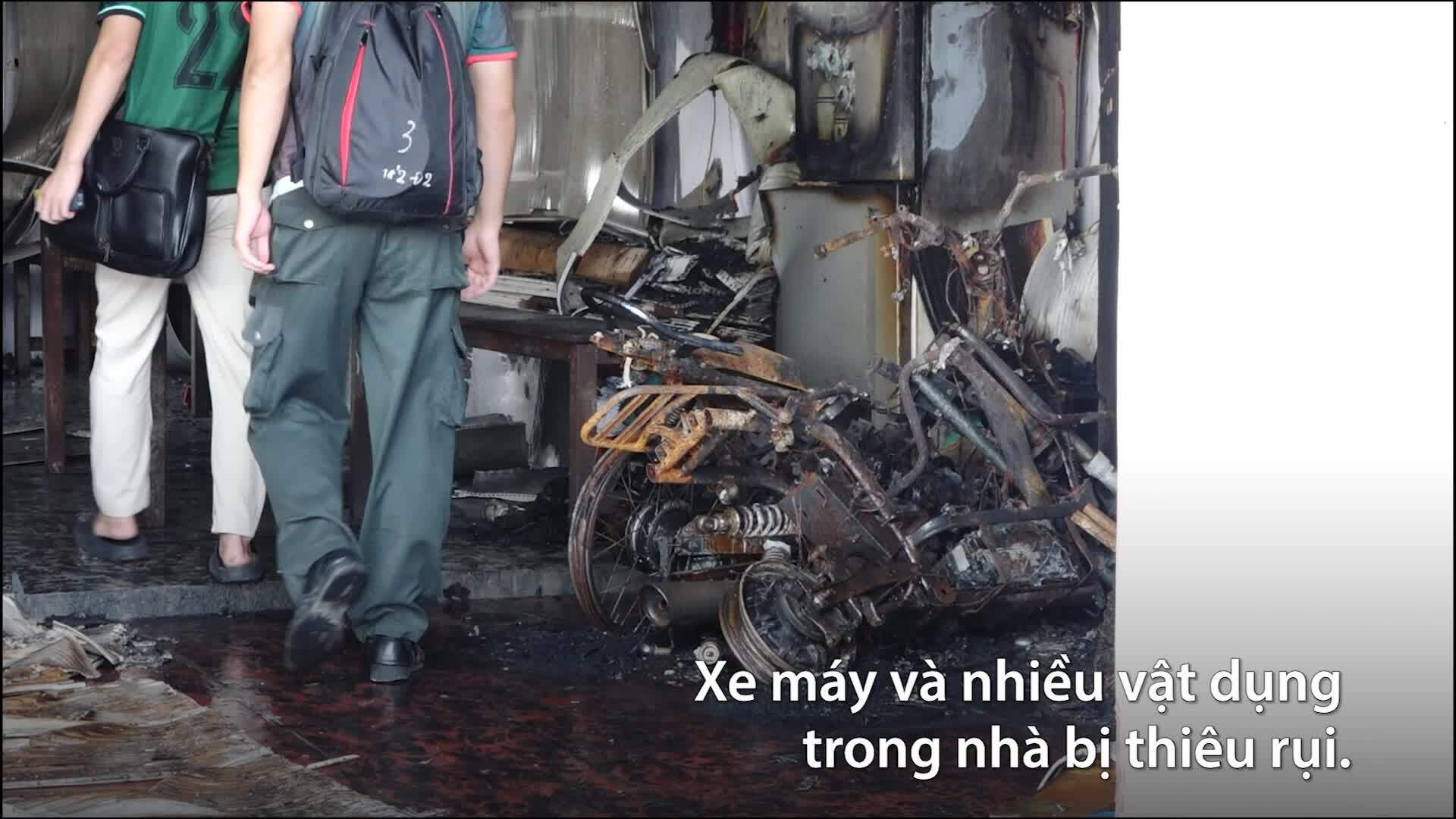 Video hiện trường ngôi nhà cháy chết 4 người Thường Tín