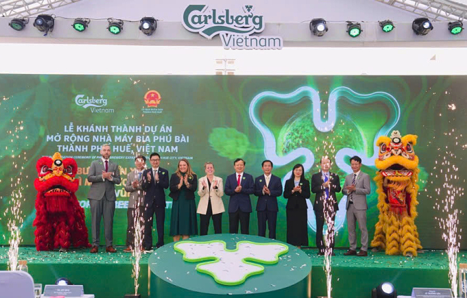 Lễ khánh thành dự án mở rộng nhà máy bia Phú Bài. Ảnh: XIN NGUỒN