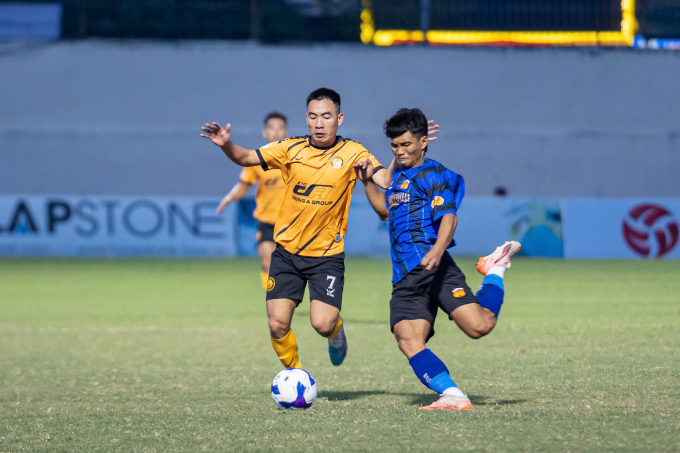 HAGL (áo xanh) thắng Thanh Hóa 1-0 ở vòng loại Cup Quốc gia 2025-2026, trên sân Thanh Hóa ngày 13/9/2025. Ảnh: VPF