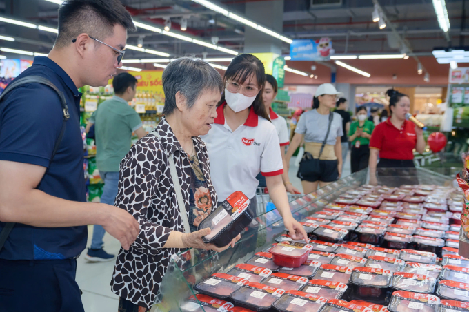 Dây chuyền sản xuất thịt ủ mát chuẩn Âu tại tổ hợp chế biến thịt MeatDeli tại Hà Nam. Ảnh: Masan