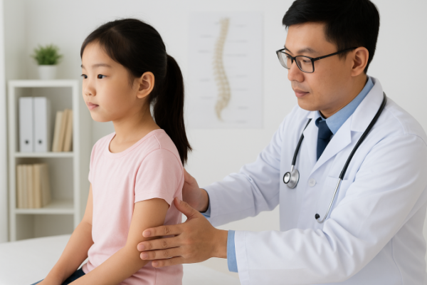 Nhận biết sớm dấu hiệu cong vẹo cột sống ở trẻ
