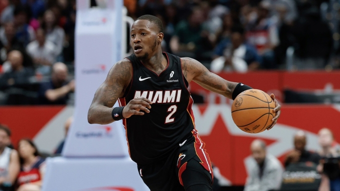Rozier trong màu áo Miami Heat, ở một trận đấu mùa trước. Ảnh: Reuters