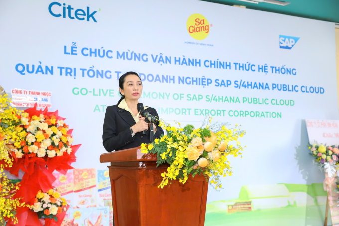 Bà Lê Thị Diệu Thi, Tổng giám đốc Sa Giang tại sự kiện. Ảnh: Citek