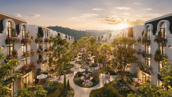 Công viên 1.500 m2 là điểm nhấn xanh tại phân khu. Ảnh: Văn Phú