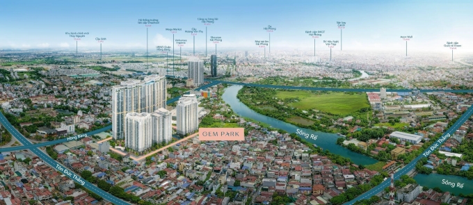 Dự án Gem Park sở hữu vị trí kết nối. Ảnh: CĐT