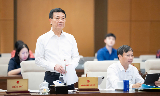 Bộ trưởng Khoa học và Công nghệ Nguyễn Mạnh Hùng. Ảnh: Cổng TTĐT Quốc hội