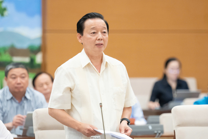 Phó thủ tướng Trần Hồng Hà phát biểu tại phiên họp. Ảnh: Cổng TTĐT Quốc hội