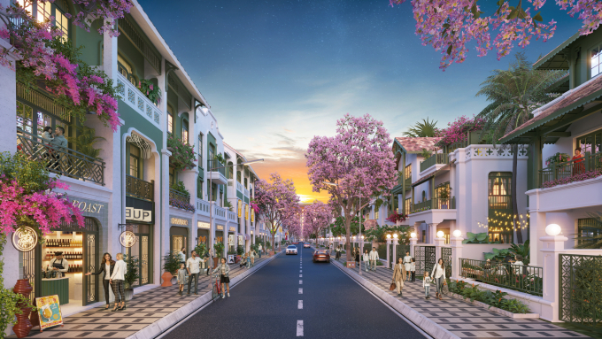 Thiết kế nhà phố Flora Avenue tối ưu khai thác thương mại. Ảnh: Sun Property